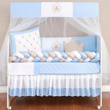 Imagem de Kit De Berço Ursinho Principe E Princesa Bebe Com Edredom - Jm Enxovai