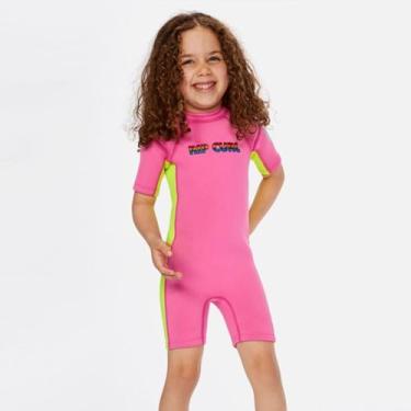 Imagem de Short John Rip Curl Infantil Groms Omega 1.5mm Rosa, 06