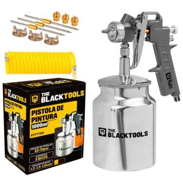 Imagem de Pistola Por Sucção 1000ml Com 3 Bicos + Mangueira Espiral - THE BLACK 