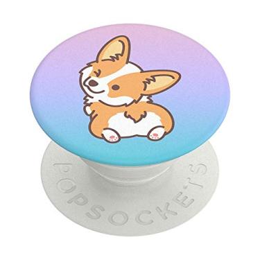 Imagem de PopSockets PopGrip: Cabo de telefone e suporte de telefone, parte superior dobrável, intercambiável, corgi atrevido