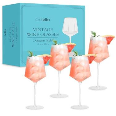 Imagem de Conjunto de taças de vinho vintage de 118 a 510 g, vidro Art Déco exclusivo para coquetéis fofos ou bebidas divertidas