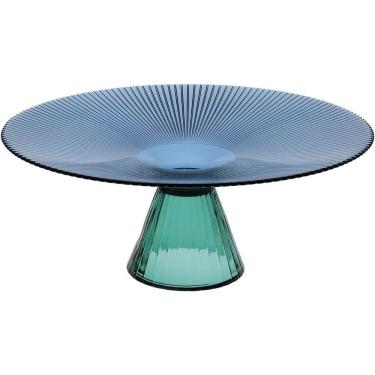 Imagem de Beretta Centro Mesa 14X33X33Cm Vidro Azul Com Pé