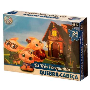 Imagem de Puzzle Os 3 Porquinhos 24 Peças - Pais E Filhos