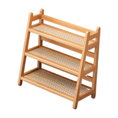 Imagem de ＫＬＫＣＭＳ Suporte para garrafas de xarope, suporte para temperos, 3 níveis, armazenamento de condimentos, porta-especiarias, estação de café, organizador para, Marrom