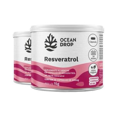 Imagem de Kit 2 Resveratrol Ocean Drop Vegano 30 Cápsulas