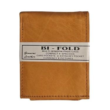 Imagem de Carteira de couro marrom claro 100% genuína