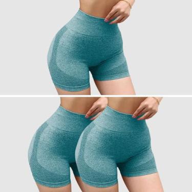 Imagem de Kit 3 Shorts Feminino Fitness Empina Bumbum Academia Lançamento  2025 