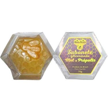 Imagem de Sabonete barra Mel e Própolis sextavado/Abelhas, 70g - BEES BUZZ