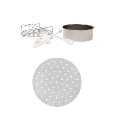 Imagem de Kit de Acessórios para Air Fryer Electrolux + Protetor Descartável Antiaderente para Air Fryer - 50 unidades (PAELA01)