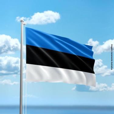 Imagem de Bandeira da Estônia 80cmx140cm Tecido Oxford 100% Poliéster - Presente