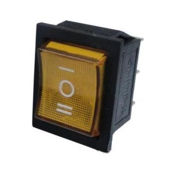 Imagem de Chave gangorra 3 posições on/off/on 6 polos cor amarela 15a-250v - Cha