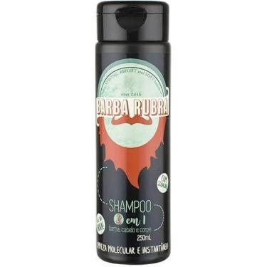 Imagem de Shampoo 3 Em 1 Para Barba Cabelo E Corpo 250ml - Barba Rubra