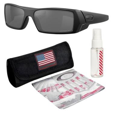 Imagem de OAKLEY OO9014 Armação preta fosca gascan – lentes PRIZM PRETA, óculos de sol retangulares não polarizados com kit de óculos oficial eSHADES, Preto fosco (60 mm), 60 mm