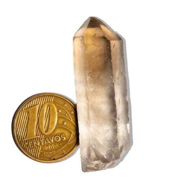 Imagem de 01 Ponta Quartzo Toque Fumê Bruto 10 a 20g 4 a 6cm Tipo B - Cristaisde