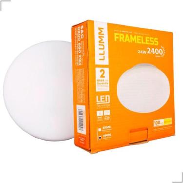 Imagem de Plafon LED Frameless Embutir Redondo 24w 6500k Bronzearte