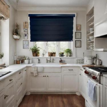 Imagem de Persiana Rolo Zebra Total Preta 220 (L) X 220 (A) cm Cortina e Bandô P