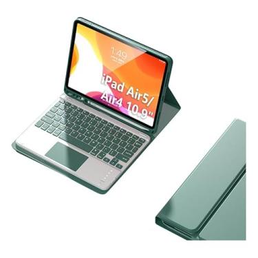 Imagem de Capa Para Tablet Com Teclado Bluetooth Para iPad Air4/Air5 10.9 Polegadas (Verde Escuro, Teclado de toque)