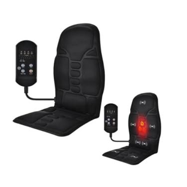 Imagem de Assento Massageador Elétrico com Aquecimento, 8 Modos de Massagem, Controle Remoto, Carro Poltrona Cadeira Pescoço Costas Lombar Ombro Alivia Dor Tensão