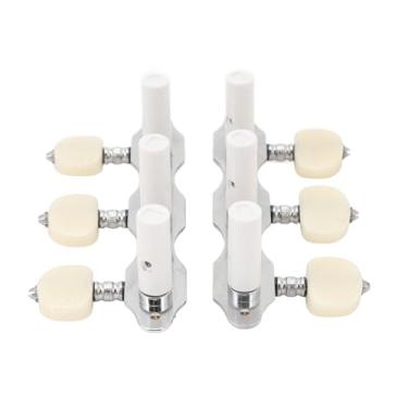 Imagem de WALFRONT 2pcs Guitar Tuning PEGS 3L 3R Headstock Tuner Com 8 Parafusos Razão de Engrenagem 1:18 Substituição da Cabeça da Máquina para Guitarra Clássica Folclórica