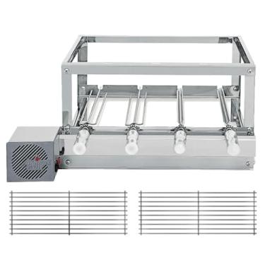 Imagem de Churrasqueira Gira Grill Artinox - 100% Inox - Mix de 4 Espetos Giratórios + 2 Grelhas Móveis Auxiliares