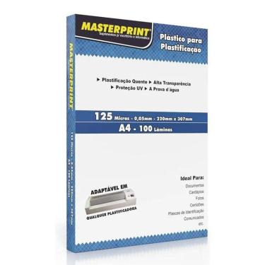 Imagem de Caixa De Plástico Para Plastificação A4 220x307mm 100 Lâminas - Masterprint