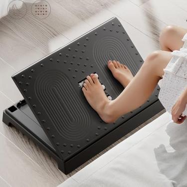 Imagem de Luocute Sob o Apoio de pé da Mesa, Descanso de pé Ergonômico de Altura Ajustável Com 5 de Posição Ajuste Manual de Massagem Não Deslizamento para Jogos de Viagem Em Casa Gaming (Preto)