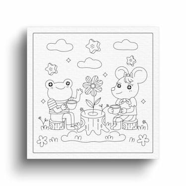 Imagem de Tela Para Pintar Canvas Infantil Desenho 30x30cm (Opção 9)