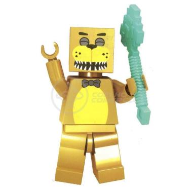Imagem de Brinquedo Boneco Bloco De Montar Five Nights At Freddy´s Compatível Com Lego - Adventure Golden Freddy