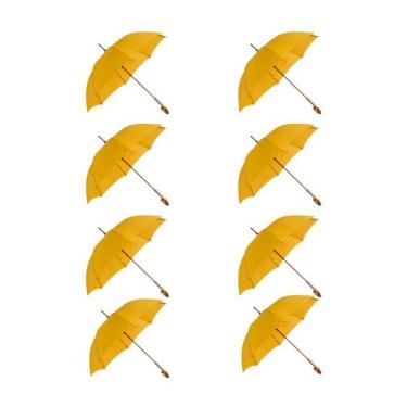Imagem de 8 Guardas Chuva G Automático Reforçado Voyagem, Amarelo