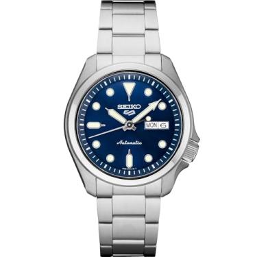 Imagem de Relógio masculino Seiko SRPE53 Seiko 5 esportivo prateado 44,6 mm aço inoxidável