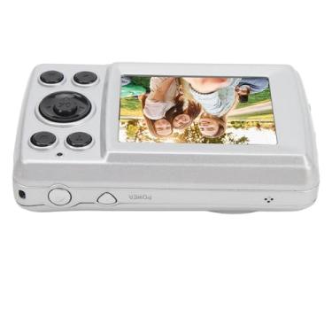 Imagem de Câmera Digital Portátil de 16MP para Vídeo Fotográfico, Câmera Compacta de Foco Automático Com Zoom 16X para Viagens, Câmera Vlogging ABS 1080P, Câmera de Vídeo (Cinza Prateado)