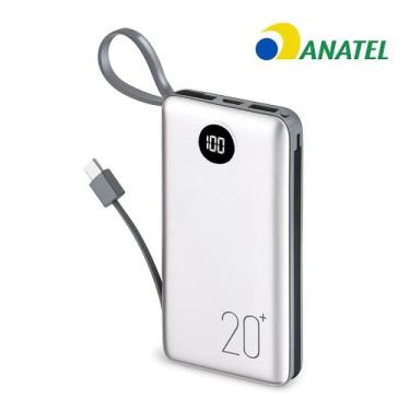 Imagem de Carregador Portátil 20.000mAh Super Rápido USBC V8 Lightning iOS Andro