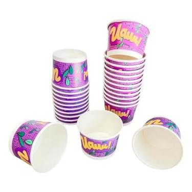 Imagem de Pote de Papel Biodegradável com Tampa 240ml para Alimentos e Sobremesas com Estampa - UAUU (50)