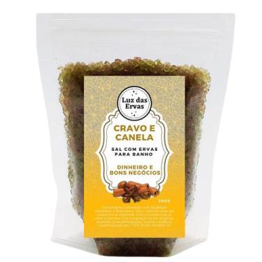 Imagem de Banho Sal Grosso e Ervas Cravo e Canela - Luz das Ervas