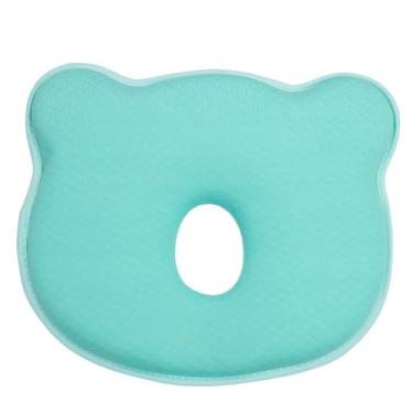 Imagem de Travesseiro Anatômico Dryz Bebê Urso | Antissufocante | Cabeça Chata | Espuma Nasa 0m+ (Verde)