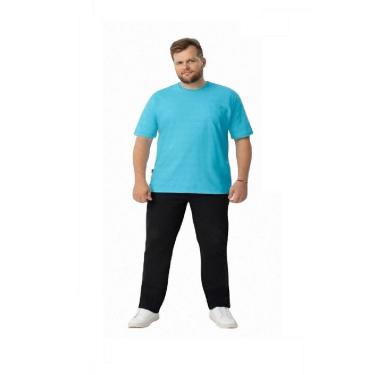 Imagem de Camiseta Masculina Em Malha Listrada Diametro Plus Size-Masculino