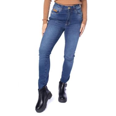 Imagem de Calça Jeans Feminina Max Denim Skinny Up Premium Azul Escuro-Feminino