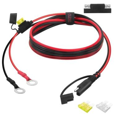 Imagem de CUZEC Terminal de anel 14AWG de 1,83 m para conjunto de conexão/desconexão rápida, fusível 20A