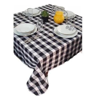 Imagem de Toalha Mesa 4 Lugares Sala Jantar Oxford Xadrez Festa Junina - Bordand