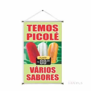 Imagem de Banner pronto Picolé BA 422 medida 45x70 cm arte Pronta