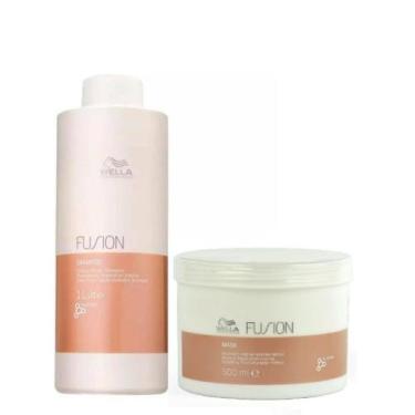 Imagem de Kit Wella Professionals FusionShampoo 1 Litro + Máscara 500gr