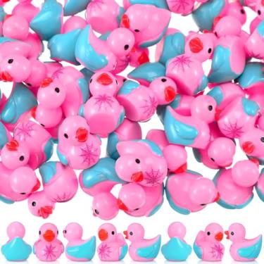 Imagem de RoundFunny Miniatura de patos de teia de aranha de resina, 60 peças, minúsculo pato com teia de aranha, pequenas figuras de animais de resina, decoração de paisagem para casa, escritório, decoração de