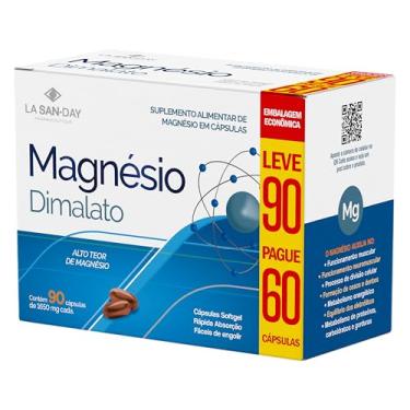 Imagem de Magnésio Dimalato Leve 90 Pague 60 Cápsulas SoftGel - Auxilia na manutenção do sistema ósseo