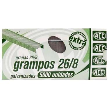 Imagem de ACC - GRAMPO 26/6 Caixa Cartão 1000 unidades Aço Galvanizado
