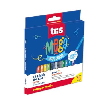 Imagem de Lápis Cor, Tris, 7897476682341, Multicor, pacote de 12