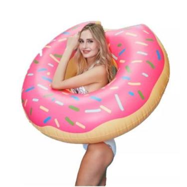 Imagem de Boia Inflavel 120Cm Snel Home Rosquinha Rosa, Rosa, 120 cm