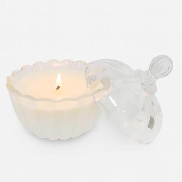 Imagem de Vela Aromática em Pote de Vidro Decorativo Transparente - Aroma Vanilla - 130 gramas
