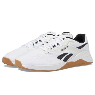 Imagem de Reebok Tênis masculino Nano X4 Cross Training, Calçado branco/preto/Reebok Gum 4, 9.5 Women/8 Men