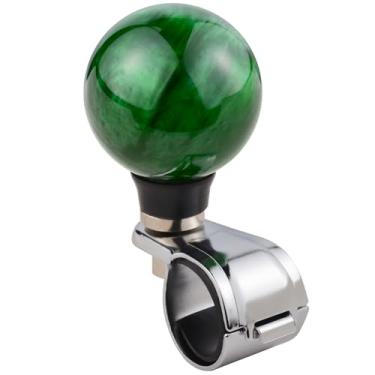 Imagem de Padaodao Botão de volante, puxadores universais de suicídio, impulsionador giratório de roda de carro para a maioria dos cortadores de trator de caminhão, barco, verde