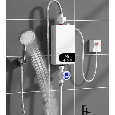 Imagem de Aquecedor elétrico instantâneo de água quente chuveiro elétrico sem tanque torneira de água quente cozinha banheiro torneira aquecedor de água instantâneo